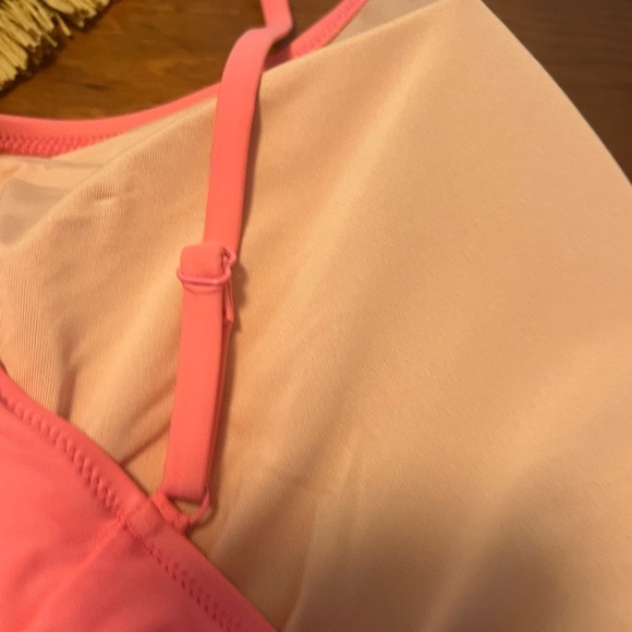 J. Crew Solid Pink Scoop neck one-piece Swimsuit Style  BF162 size 24 NEW - Picture 7 of 15